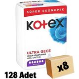 Kotex Ultra Hijyenik Ped Gece 16'Lı 8 Paket 128 Adet