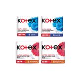 Kotex Ultra Ped Gece 6'Lı X 2 Adet/Ultra Tekli Ped Normal 8Li X2 Adet
