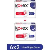 Kotex Ultra Süper Hijyenik Ped Gece 6'Lı 2 Adet