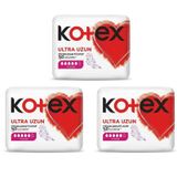 Kotex Ultra Uzun Kanatlı Hijyenik Gece Pedi 7'li X 3 Paket