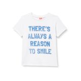 Koton 000 Erkek Bebek Beyaz Kısa Kollu Bisiklet Yaka Baskılı T-shirt