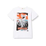 Koton 002 Erkek Çocuk Ekru Yuvarlak Yaka Kısa Kollu Dinozor Baskılı T-shirt