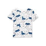 Koton 03E Erkek Bebek Ekru Desenli Dinazor Baskılı Bisiklet Yaka T-shirt