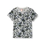 Koton 05V Erkek Bebek Haki Desenli Kısa Kollu Bisiklet Yaka Baskılı T-shirt