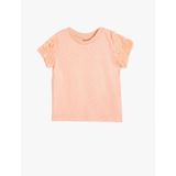 Koton 0KTK12085SK Sarı Bisiklet Yaka Kadın T-shirt