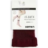 Koton 15 Den Parlak Yüksek Soket Çorap - Standart - Bordo