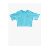 Koton 1YKG17800AK Turkuaz Kadın Tshirt