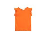 Koton 200 Kız Çocuk Basic Fırfırlı Kolsuz Turuncu T-shirt