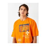 Koton 2SAM11172HK Jaguar Baskılı Erkek T-shirt