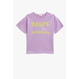 Koton 2SKG10117AK Mor Kadın Tshirt Lila