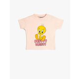 Koton 2SKG10519AK Tweety Baskılı Lisanslı Kısa Kollu Pamuklu T-shirt