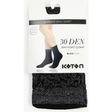 Koton 30 Den Simli Soket Çorap - Standart - Siyah
