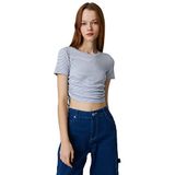 Koton 3SAL10118IK Lacivert Çizgili Genç Kız T-shirt