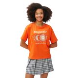 Koton 3SAL10259IK 209 Turuncu Baskılı Kadın T-shirt