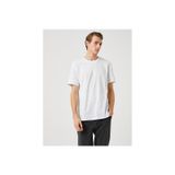 Koton 3SAM10014HK Beyaz 000 Erkek Jersey Pamuk T-Shirt