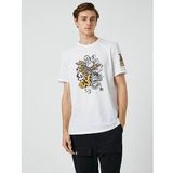Koton 3SAM10038HK Beyaz Erkek T-shirt