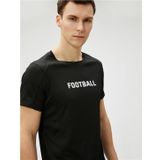 Koton 3SAM10055NK 999 Siyah Polyester Jersey Erkek T-shirt