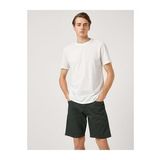 Koton 3SAM10057HK 010 Ekru Erkek Pamuk Jersey T-Shirt