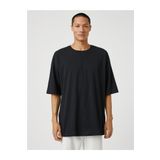 Koton 3SAM10059HK Siyah 999 Erkek Jersey Pamuk T-Shirt