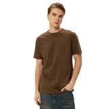 Koton 3SAM10070HK Kahverengi Erkek T-Shirt
