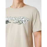 Koton 3SAM10602HK Bej Erkek T-Shirt