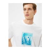Koton 3SAM10840HK Beyaz Erkek T-shirt