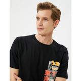 Koton 3SAM10862HK Siyah Erkek T-shirt
