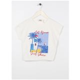 Koton 3SKG10041AK 010 Ekru Kız Çocuk T-shirt