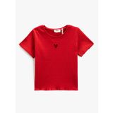 Koton 3SKG10151AK Kırmızı Basic Kız Çocuk T-shirt