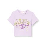 Koton 3SKG10516AK Lila Grafiti Baskılı Kız Çocuk T-shirt
