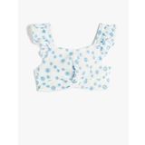 Koton 3SKG60026AW Mavi Desenli Kız Çocuk Bluz