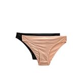 Koton 3SLK30002MK Ten Siyah 2'li Brief Kadın Külot