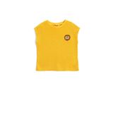 Koton 3SMB30001TK Hardal Dinozor Baskılı Erkek Bebek T-shirt