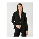Koton 3WAK50188EK Kadın Tek Düğmeli Cep Detaylı Blazer Ceket