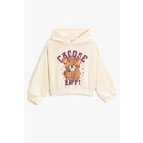 Koton 3wkg10169ak Baskılı Kız Çocuk Bej Sweatshirt