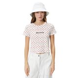 Koton 4SAL10040IK 0D1 Ekru Çilek Desenli Crop Kadın T-shirt