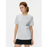 Koton 4SAL10139IK Gri Kadın T-shirt