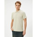 Koton 4SAM10006MK Koton Erkek T-shirt BEJ