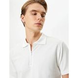 Koton 4Sam10006Mk Koton Erkek T-Shirt Ekru - L