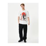 Koton 4SAM10019HK 000 Beyaz Pamuk Jersey Kısa Kollu Erkek T-shirt