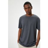 Koton 4SAM10062HK 875 Haki Pamuk Jersey Kısa Kollu Basic Erkek T-shirt