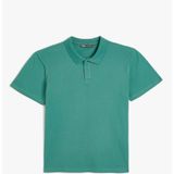 Koton 4SAM10113MK 786 Yeşil Pamuk Jersey Kısa Kollu Polo Yaka Basic Erkek T-shirt