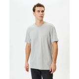 Koton 4SAM10160HK Koton Erkek T-Shirt Gri - L