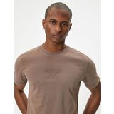 Koton 4SAM10247HK Kahverengi Erkek T-Shirt