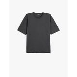 Koton 4SAM10270HK 024 Gri Basic Erkek T-shirt