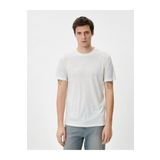 Koton 4SAM10276HK 000 Beyaz Jersey Kısa Kollu Basic Erkek T-shirt