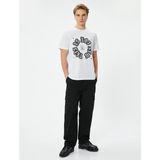 Koton 4SAM10376HK 000 Beyaz Erkek Jersey Kısa Kollu T-Shırt - 2XL