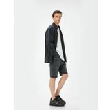 Koton 4SAM40315ND 027 Gri Denim Erkek Şort