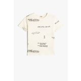 Koton 4SKB10343TK Ekru Desenli Erkek Çocuk T-shirt