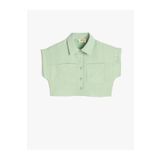 Koton 4SKG60017AW Yeşil Kız Çocuk Gömlek